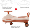 DualDrive Voiture Enfant 2-en-1 – Véhicule manuel et électrique avec poignée et roulettes