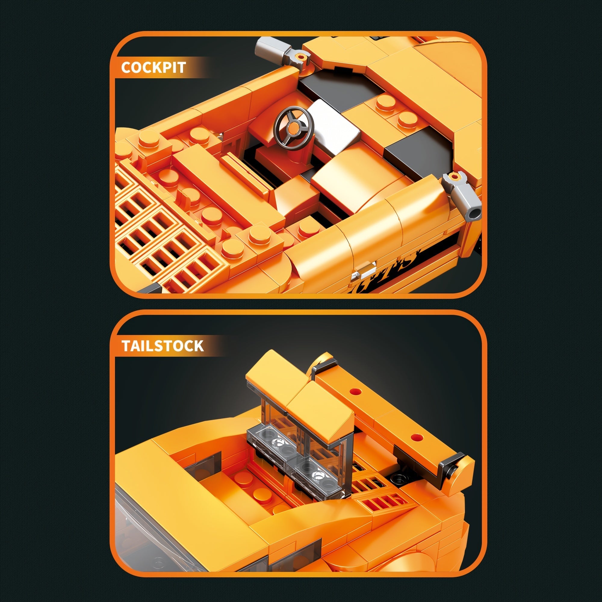 338pcs Blocs de Construction Voiture de Course DIY, Cadeau Noël King of Toys