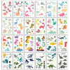24 Feuilles de Tatouages Temporaires Lumineux de Dinosaures, Brillent dans le Noir, Parfaits pour Fêtes, Anniversaires, Halloween, et Décorations de Jungle King of Toys
