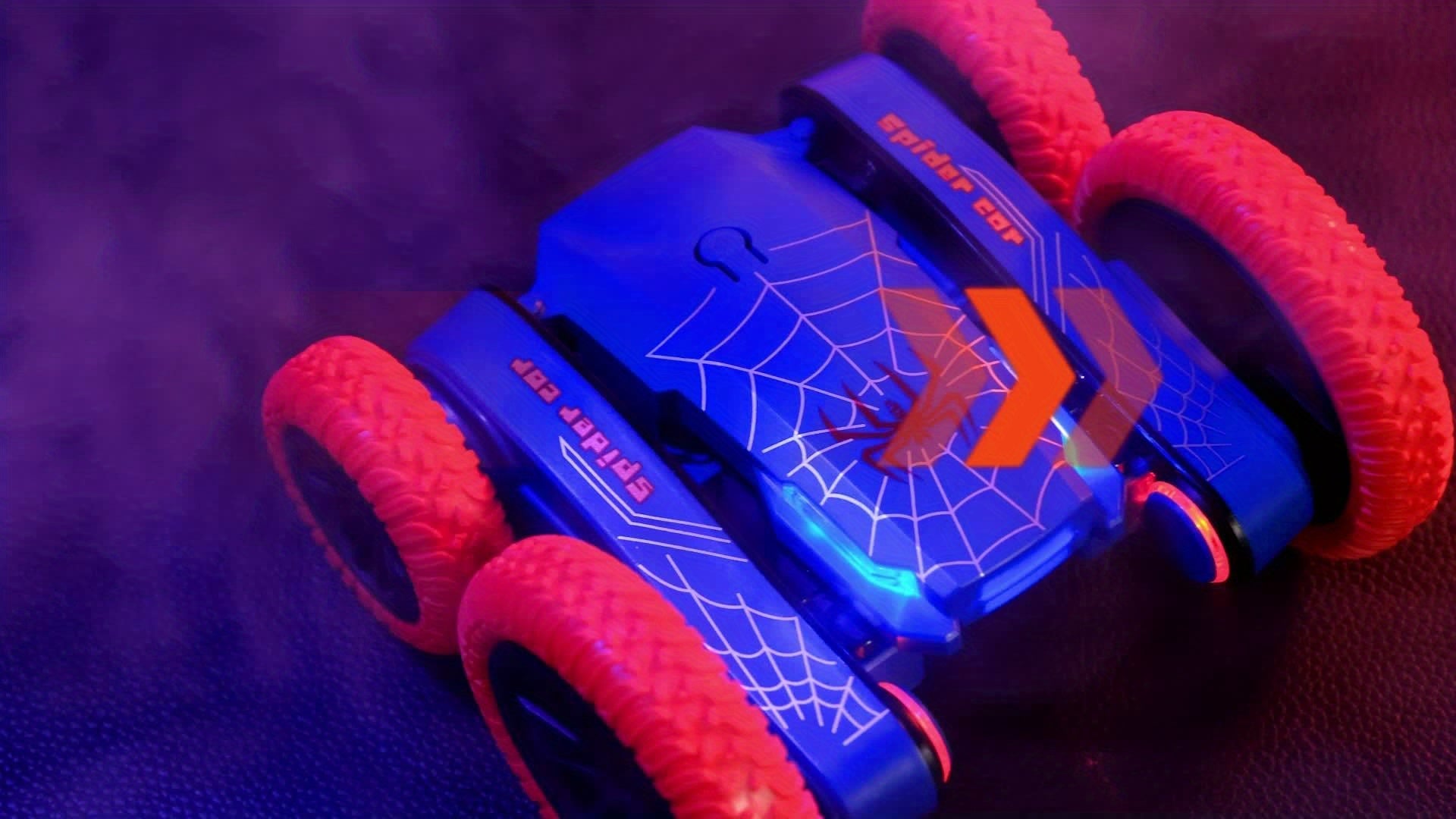 Voiture Télécommandée - Mini RC Stunt Car Double Face, 360° Rotation, Tout-Terrain avec Phares LED, Jouet Rechargeable 2.4GHz pour Garçons 4-7 ans et 8-12 ans | Cadeau d'Anniversaire ou Noël King of Toys