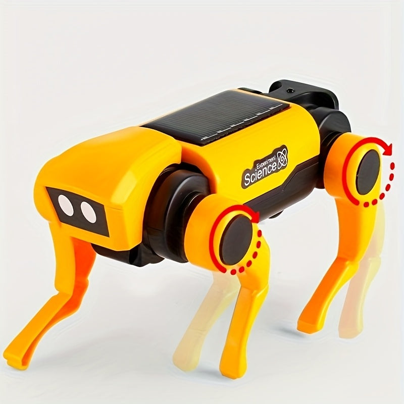 Kit Robot Animaux à Construire – Chien et Chat Interactifs Jaune | Jouet Mécanique Programmable pour Enfants & Adultes | Cadeau Fête des Pères