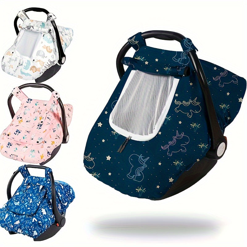 Housse de Siège Auto Bébé Hiver 3-en-1 - Couverture Minky Chaude et Coupe-Vent avec Fenêtre d'Aération - Cadeau de Naissance