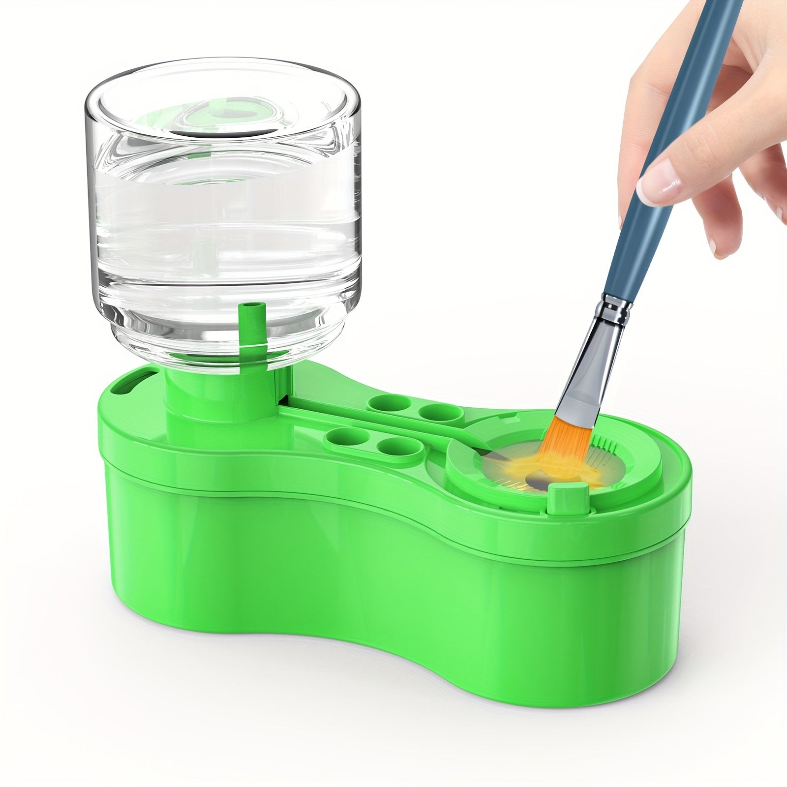 Nettoyeur de pinceaux de peinture - Rince-pinceaux pour aquarelle, avec distributeur d'eau, nettoyeur de pinceaux pour peinture acrylique et à base d'eau, outils pour fournitures d'artisanat. King of Toys