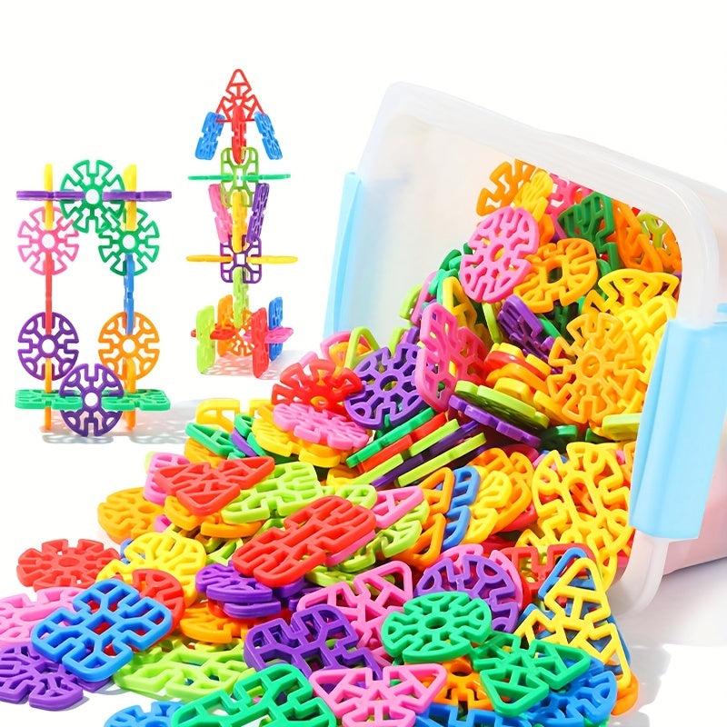 Blocs de construction épaissis de flocon de neige - 98 pièces | Puzzle éducatif d'assemblage DIY pour garçons et filles