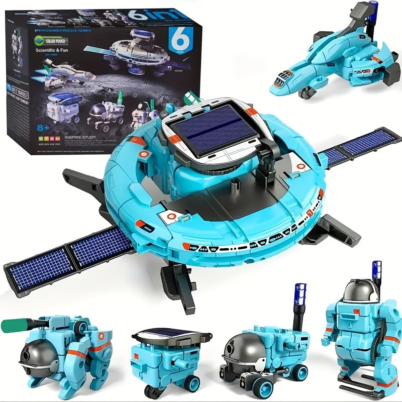 Kit Robotique Solaire 6-en-1 – Jouet Éducatif Scientifique pour Enfants 8-13 Ans