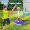 Jeu d’Arrosage 4-en-1 Base-ball & Lance-fusée pour Enfants | Jouet d’eau extérieur avec 3 jets, arroseur rotatif 360°, 3 fusées | Activité d’Été pour Jardin et Piscine