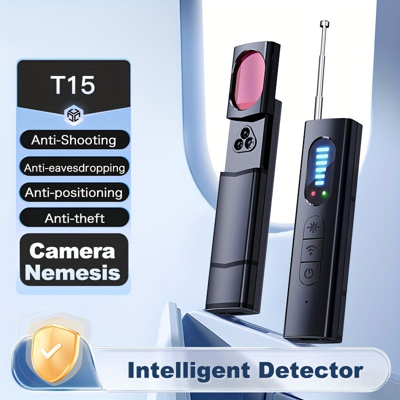 Détecteur de Caméra T15 avec Capteur Infrarouge - Rechargeable via USB, Scanner de Signal RF pour Traqueurs GPS et Caméras Espionnes, Idéal pour les Hôtels King of Toys
