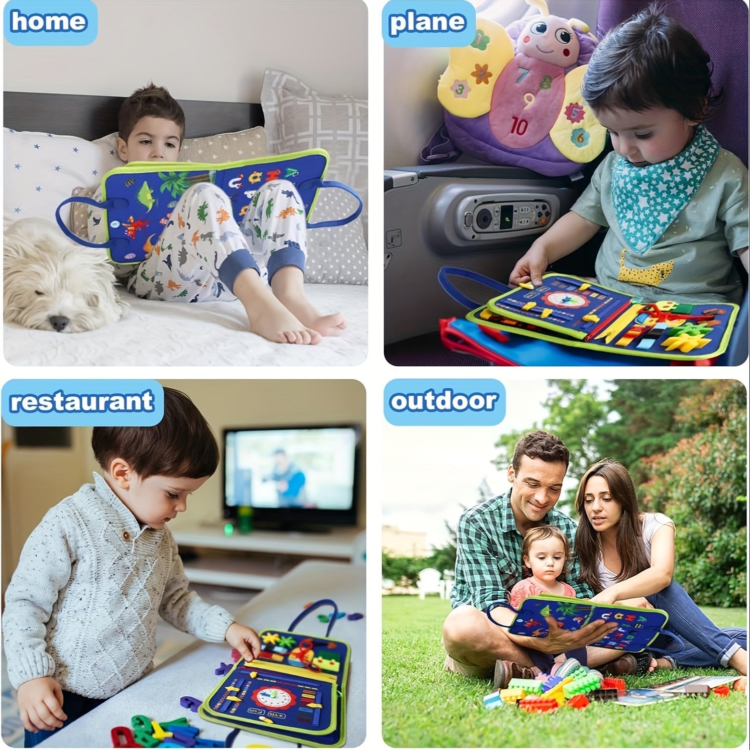 Tableau d'Activités 25-en-1 | Jouet Éducatif Sensoriel pour Tout-Petits de 1 à 4 Ans, Parfait pour les Voyages et Cadeau King of Toys