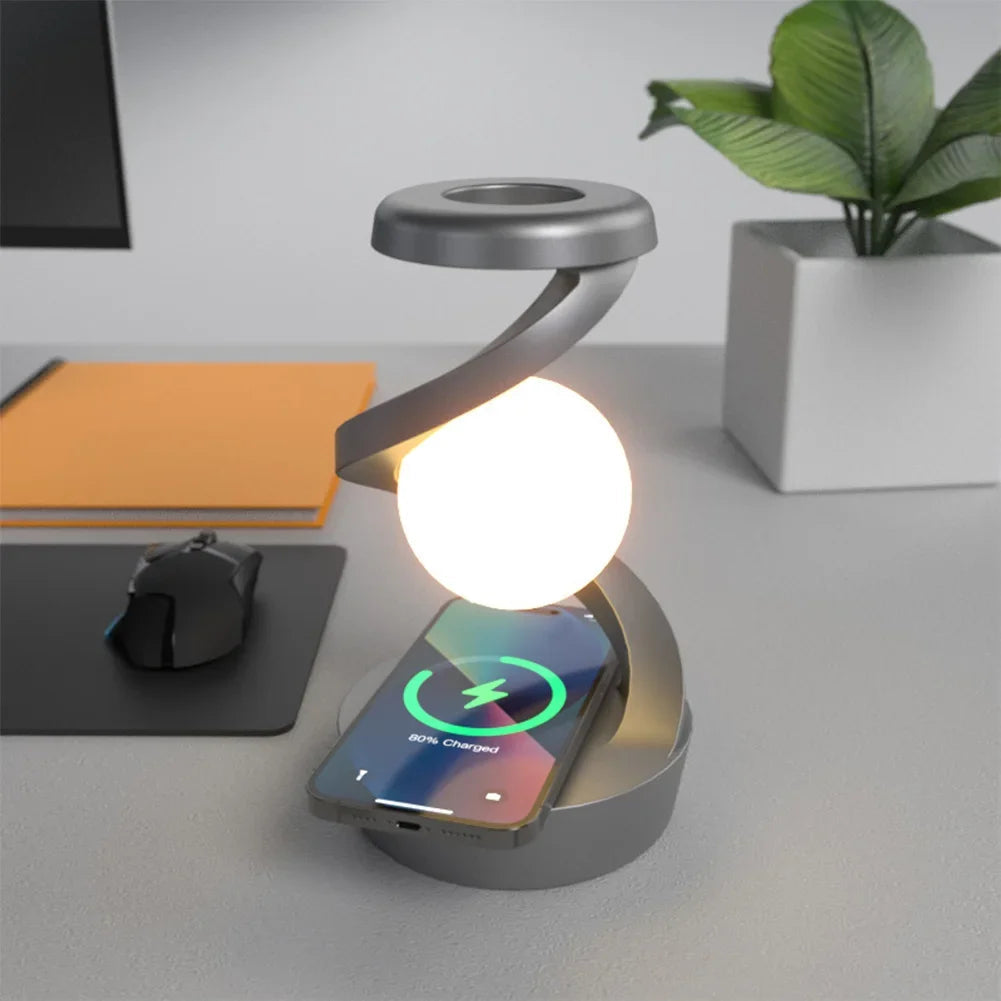Lampe Lune Lévitation avec Chargeur Sans Fil pour iPhone et Android King of Toys
