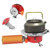 Réchaud à Gaz Portable pour Camping l Résistant au Vent, Allumage Piézo & Contrôle de Flamme l Extérieur & Mini King of Toys