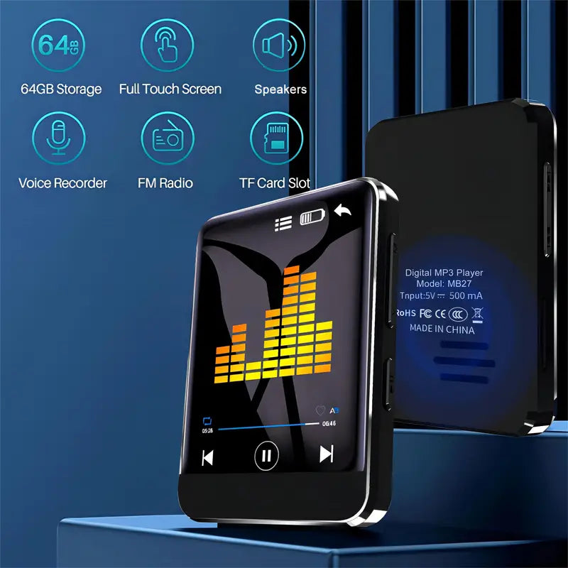 Lecteur MP3 64 Go | Écran HD et Écran Tactile + Radio FM Speelgoed Koning
