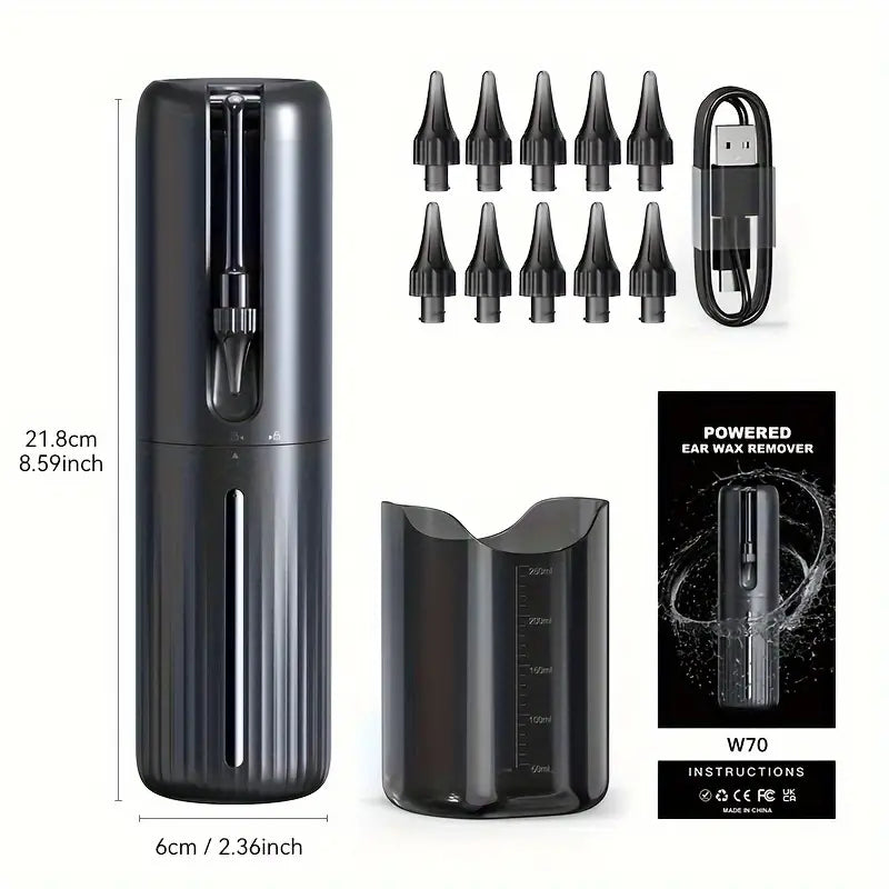 CleanPro l Écouteur pour Cire d'Oreille & Nettoyeur d'Oreilles l Électrique & Étanche + 10 Accessoires Speelgoed Koning