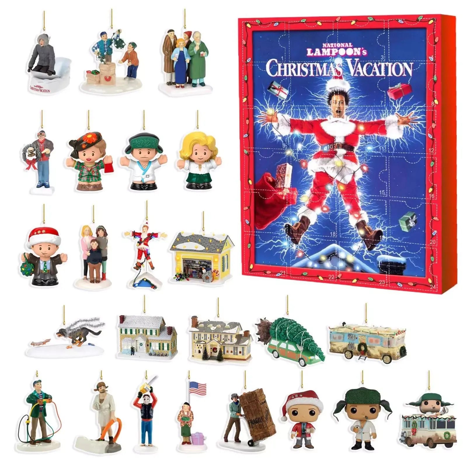 Calendrier de l'Avent Vacances de Noël 2024 | 24 Cadeaux, Figurines et Accessoires pour Compte à Rebours de Noël King of Toys