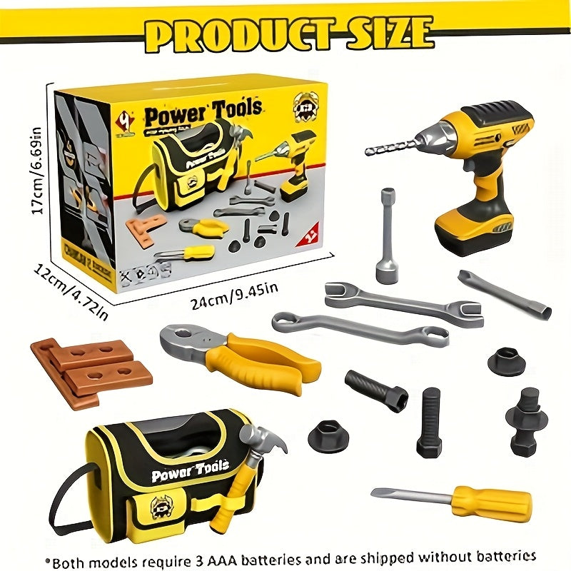 Mallette d'Outils pour Enfants avec Visseuse Électrique - Kit de Construction et de Jeu d'Imitation pour Garçons Filles 3-5 Ans - Cadeau Éducatif