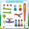 Jeu d’Arrosage 4-en-1 Base-ball & Lance-fusée pour Enfants | Jouet d’eau extérieur avec 3 jets, arroseur rotatif 360°, 3 fusées | Activité d’Été pour Jardin et Piscine