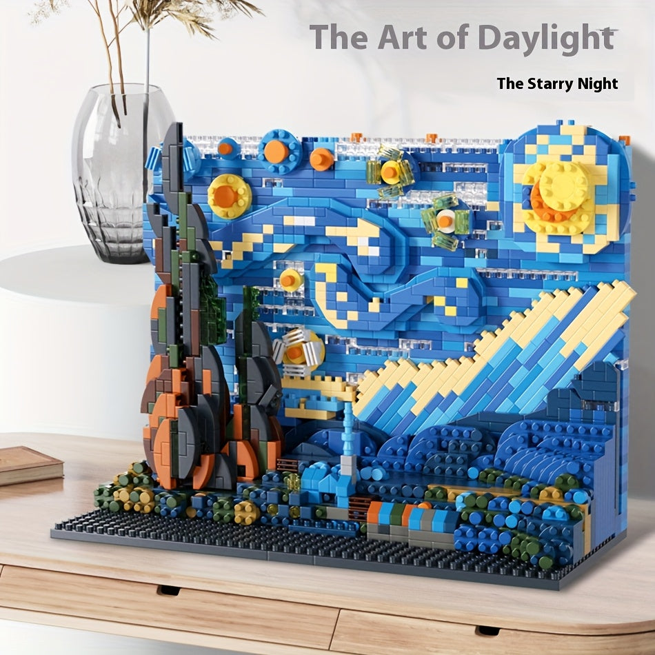Set de Blocs Starry Night 1850pcs – Puzzle 3D Mini Briques ABS pour Adultes & Fans d’Art