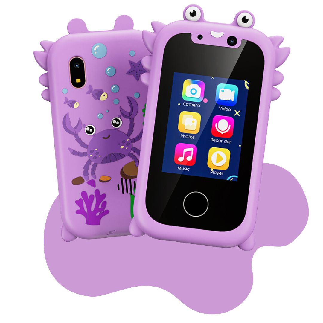 Téléphone Licorne Jouet | Téléphone pour Enfants avec Lecteur de Musique, Double Caméra, Jeux de Puzzle, Écran Tactile, Cadeau pour Enfants de 3 à 8 Ans King of Toys