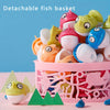 45 pièces Jouet de pêche électrique avec musique | Modèles de pêche rotatifs avec hameçons et autocollants mignons, cadeau pour enfants King of Toys