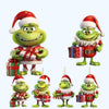Ornements de Noël en acrylique vert (4 pièces) | Charms pour arbre de Noël et sac à dos, décoration festive de Noël King of Toys