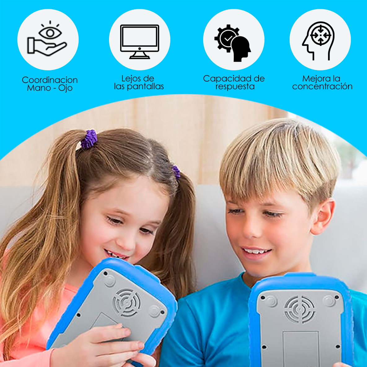 Jeu Rythmique Électronique Montessori | Console de Jeu Portative Puzzle avec Bouton Rapide, Jouet Fidget Sensoriel pour Enfants avec Musique et Lumière