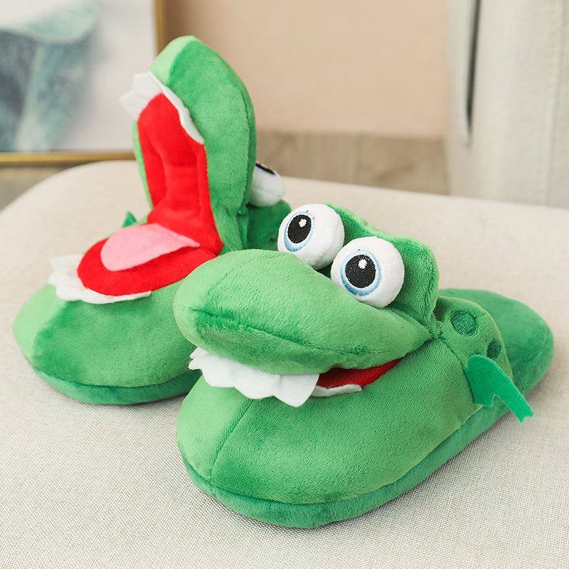 Chaussons Crocodile Chaleureux et Douillets Verts pour Enfants | Bébés, Garçons et Filles King of Toys