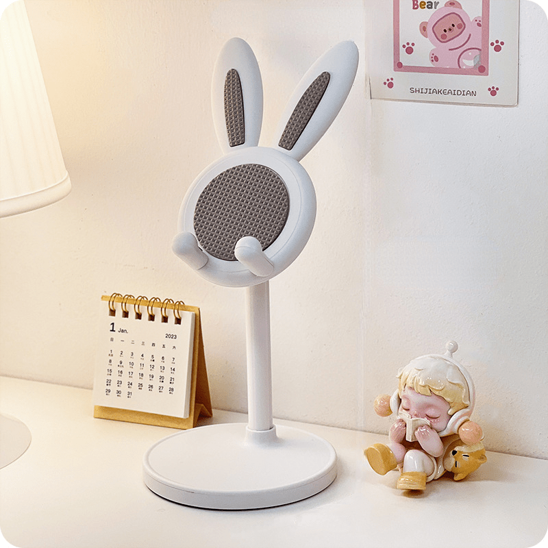 Support Téléphone Lapin Dessin Animé | Ajustable et Compatible avec Smartphones, Cadeau de Noël King of Toys