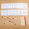 Puzzle en bâtonnets en bois - Jeu éducatif mathématique et géométrique avec cartes de logique King of Toys