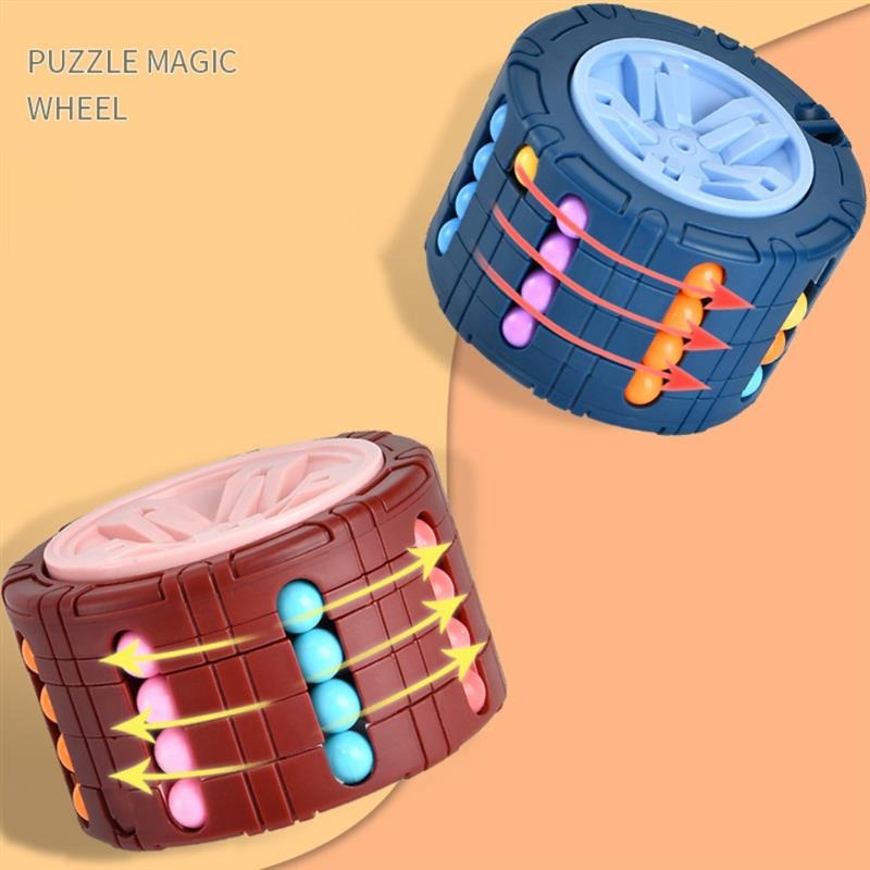 Puzzle Coulissant Cylindrique 3D | Jouet Magique de Haricot Tournant pour Enfants, Soulage le Stress et Favorise le Développement Éducatif