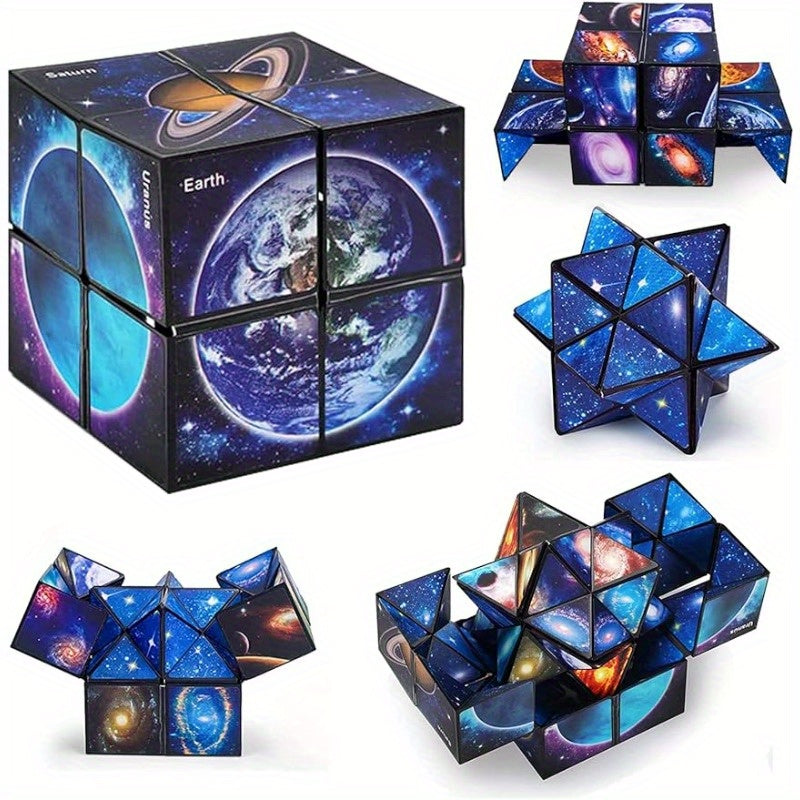 Cube Infini Antistress | Jouet Éducatif Cube Étoile pour Enfants et Tout-petits, Idée Cadeau de Noël