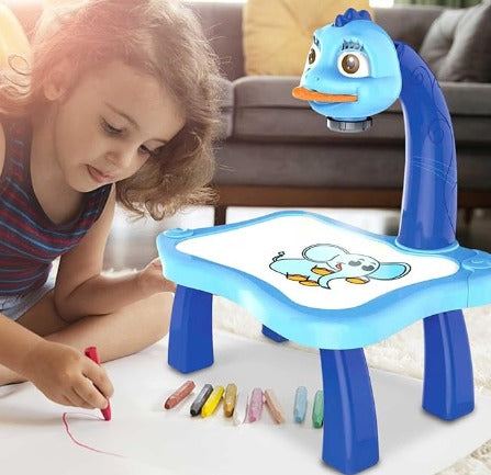 Projecteur de Dessin Anti-Anxiété avec Jeu de Diapositives et Lampe Torche | Table de Dessin avec Musique et Lumière pour Enfants King of Toys