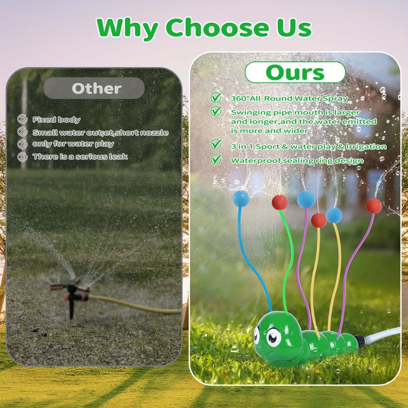 Arroseur Mignon pour Enfants avec 6 Bras Oscillants & Personnages Animaliers Interactifs – Jouet d’Eau avec Lanceur de Balles pour Filles et Garçons de 3 à 8 Ans | Parfait pour le Jardin et les Fêtes d’Été