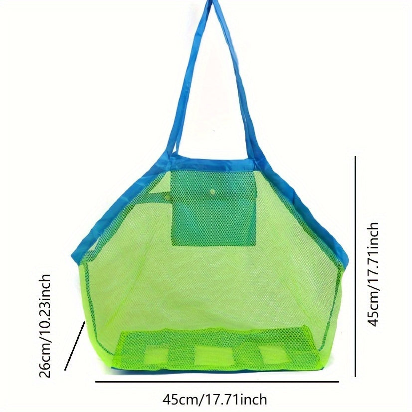 Grand Sac de Plage en Maille Anti-Sable – Facile à Nettoyer pour Jouets, Serviettes et Courses