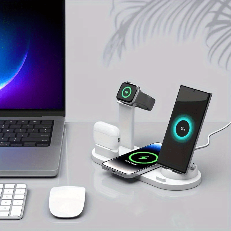 Chargeur Sans Fil Rapide Multi | Station de Charge Multiple pour Smartphone et Accessoires Compatible avec iPhone et Android King of Toys