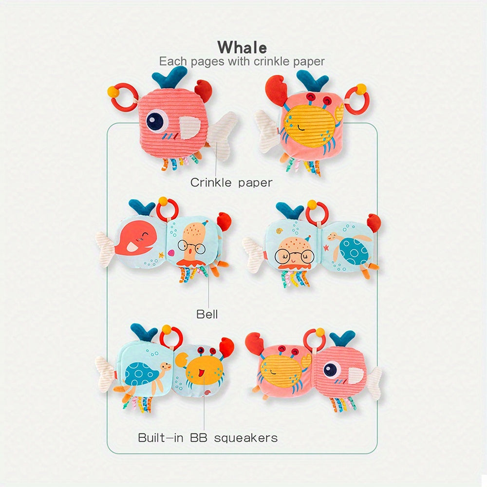 Livre Tissu Interactif Animaux pour Enfants | Puzzle Sons et Textures | Jouet d’Éveil et Cadeau Parfait pour les Petits King of Toys