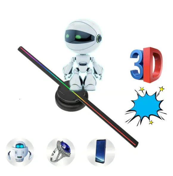 Ventilateur holographique 3D | Projecteur LED HD holographique 50CM avec une bibliothèque de 700 vidéos King of Toys