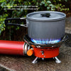Réchaud à Gaz Portable pour Camping l Résistant au Vent, Allumage Piézo & Contrôle de Flamme l Extérieur & Mini King of Toys