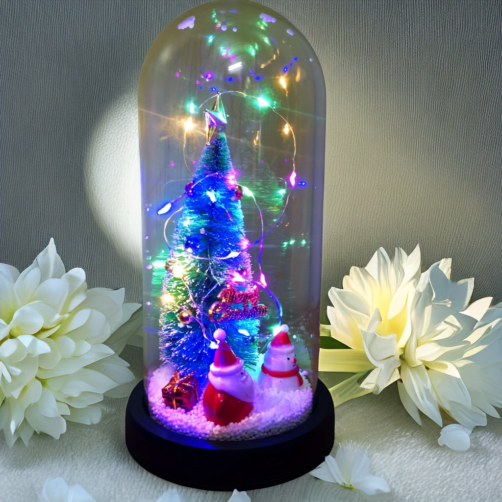 Arbre de Noël lumineux avec Père Noël et renne | Décoration de Noël à piles (AAA) King of Toys