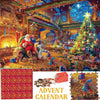 Calendrier de l'Avent Puzzle de Noël | Puzzle de 1008 Pièces, Calendrier de l'Avent de 24 Jours pour Enfants et Adultes King of Toys