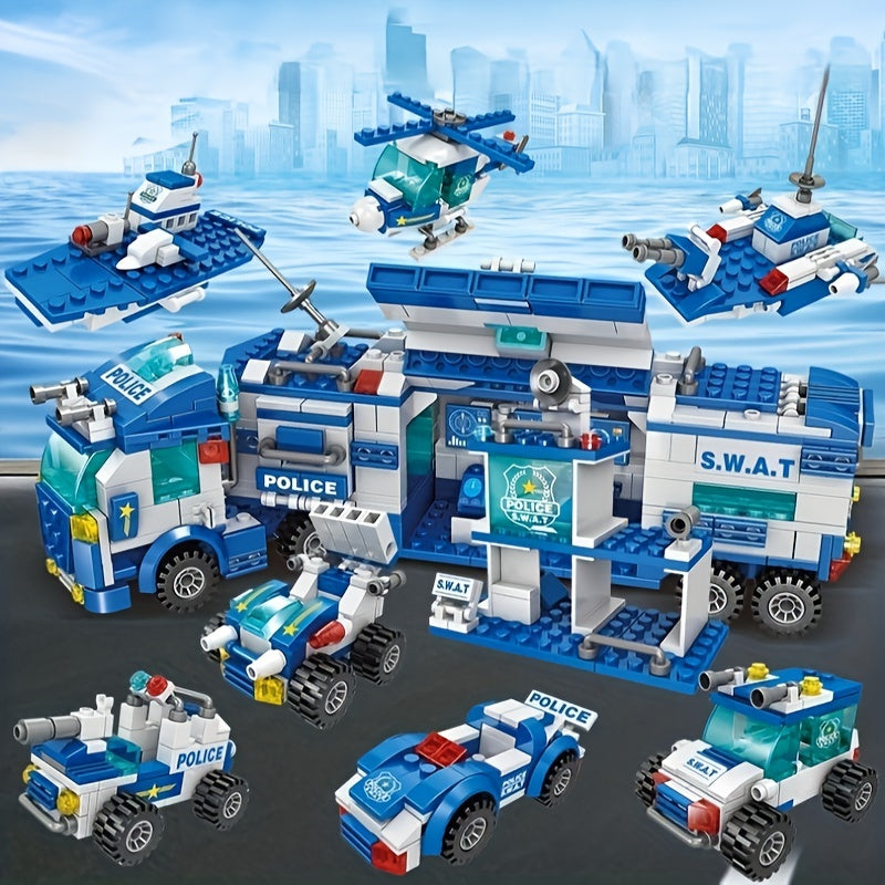 Blocs de Construction SWAT/Police/Pompiers pour Enfants, Cadeau Halloween et Noël King of Toys