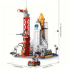 Centre de lancement de navette spatiale et fusée | Blocs de construction créatifs pour l'exploration de l'espace, tri et empilage King of Toys
