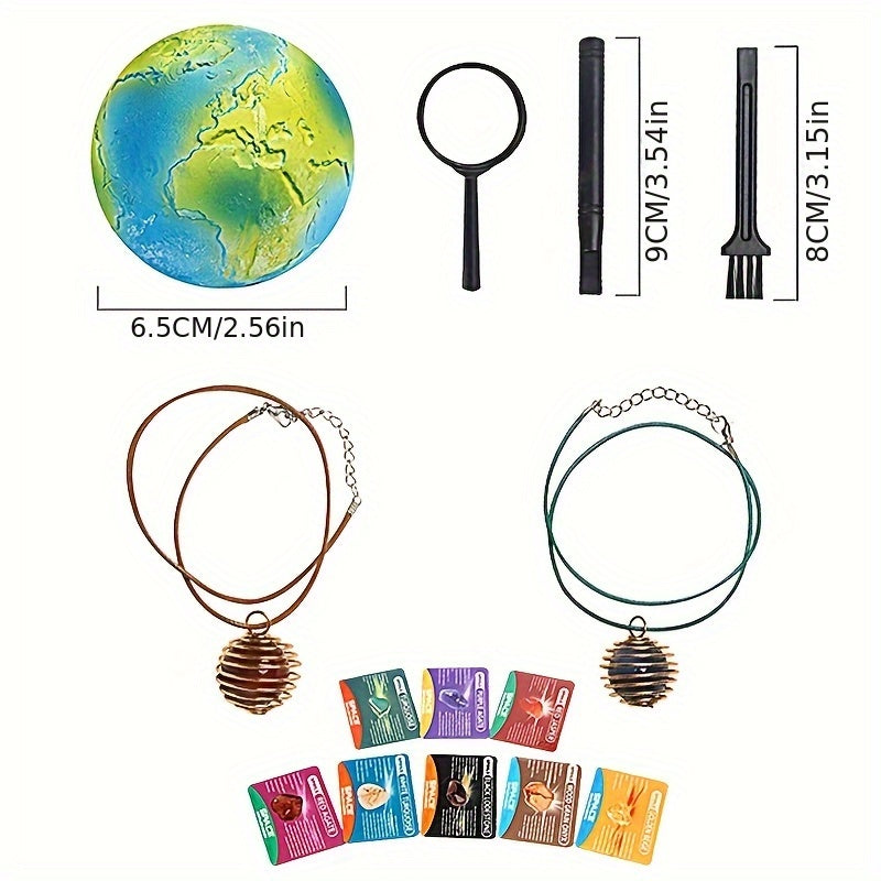 Kit de Fouille de Gemmes – Découvre 8 Planètes et 25+ Pierres | Jouet STEM Éducatif pour Enfants 6–10 Ans
