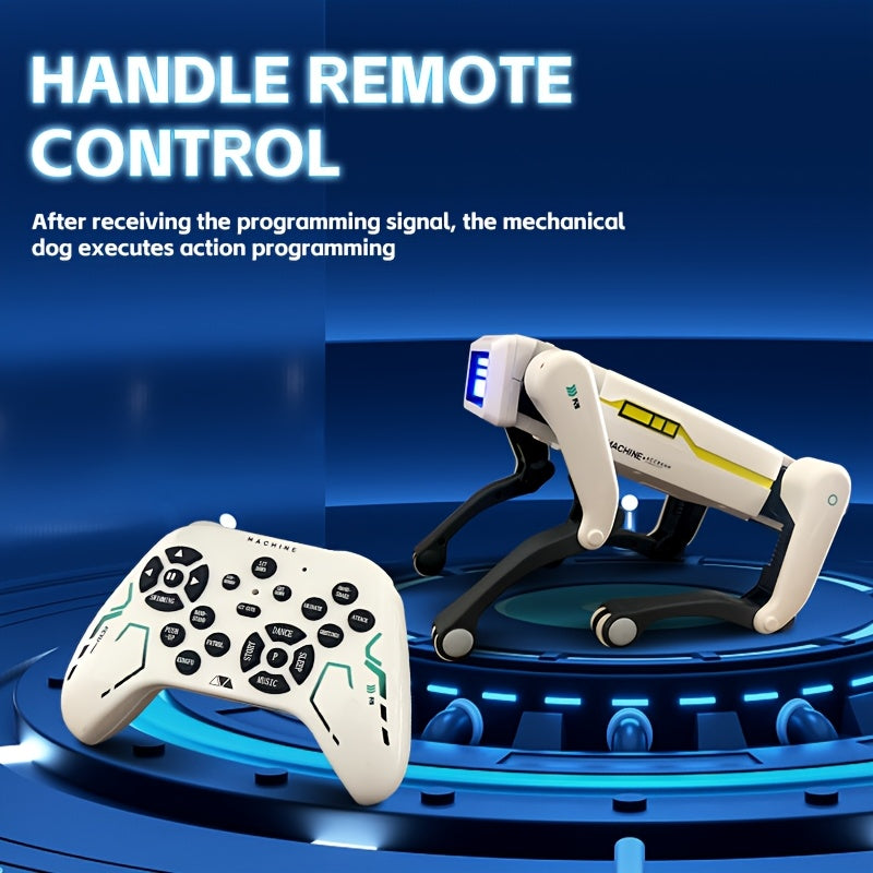 Robot Chien Intelligent AI | Mignon Compagnon AI, Commandes Vocales Programmables, Technologie Noire, Déverrouiller les futurs compagnons de jeu