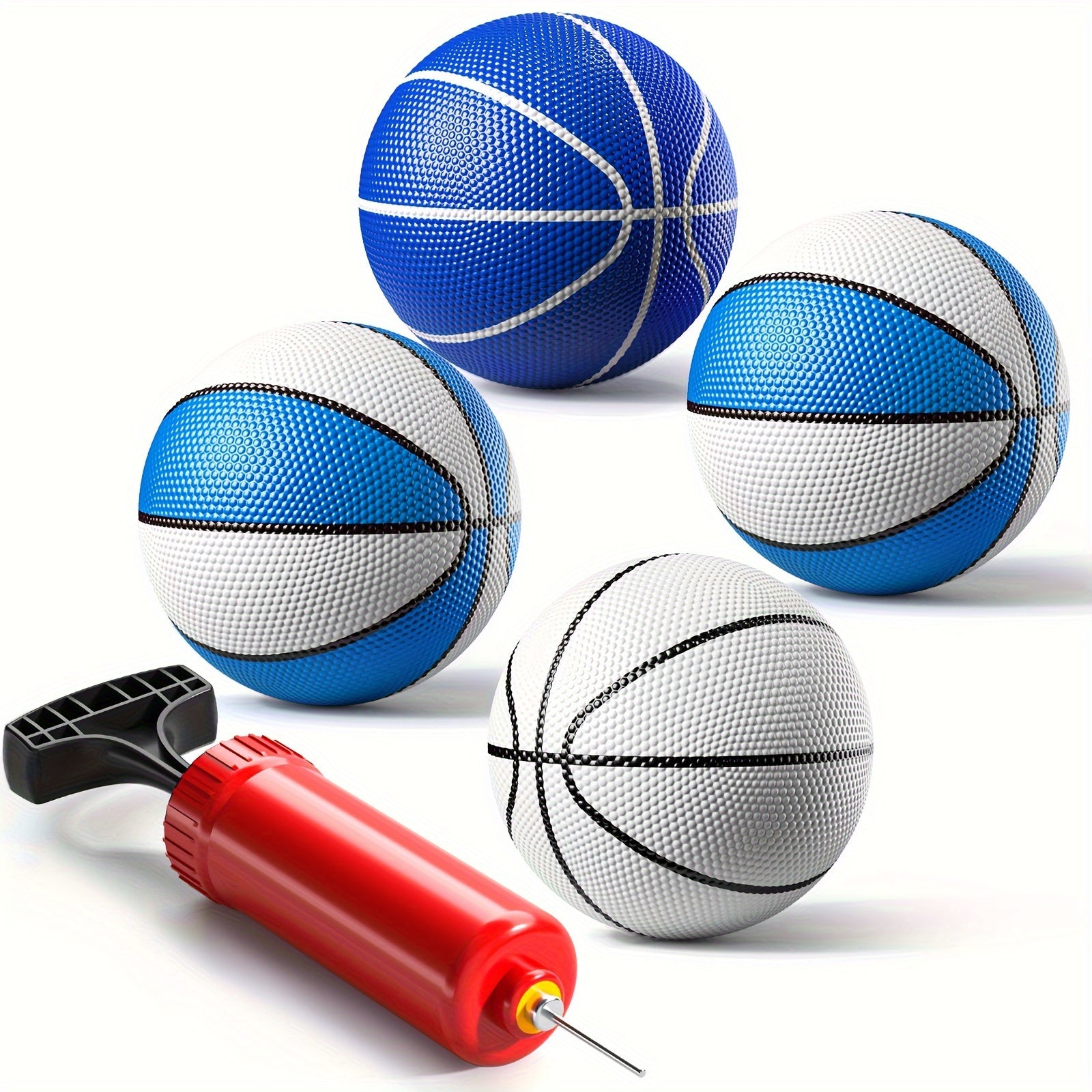 Panier de basket flottant pour piscine - Set avec 4 ballons et pompe, hauteur réglable, accessoires colorés King of Toys