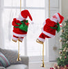 Père Noël Électrique Escaladeur avec Musique | Jouets Ornements de Cadeau Poupée Suspendus Décorations King of Toys