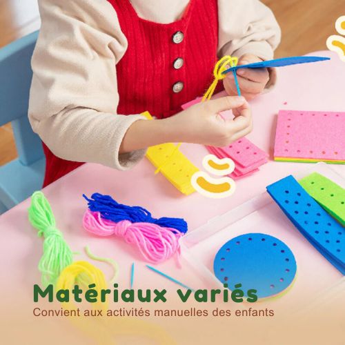 Kit de Laine Créative | Jouet Éducatif DIY pour Enfants Développe la Motricité Fine et la Créativité