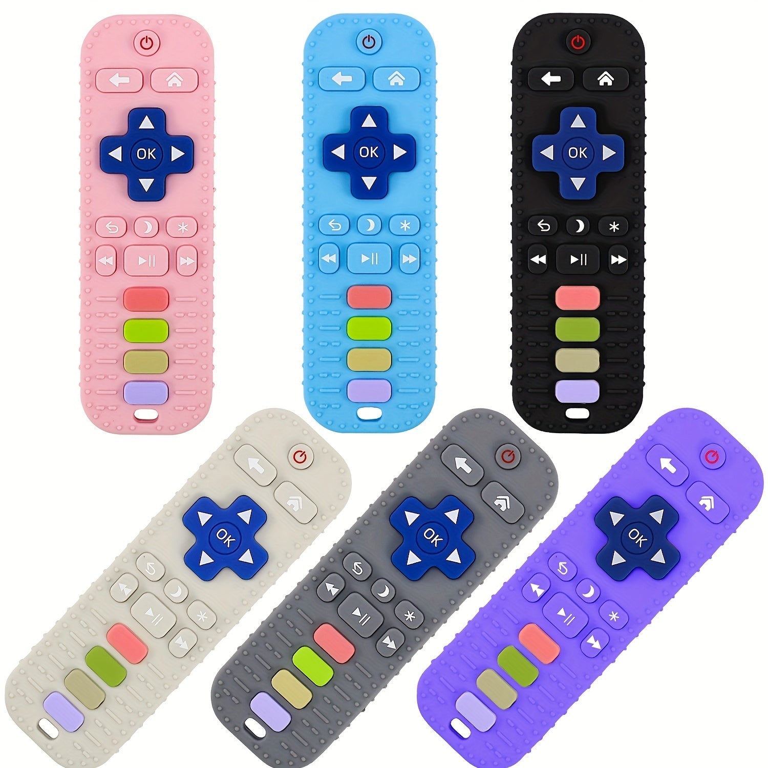 Jouets de Dentition en Silicone Forme Télécommande | Bijou de Dentition Bébé 6-12 Mois Sans BPA King of Toys
