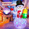 Décorations Gonflables de Noël 1pc 5FT Bonhomme de Neige avec Lumières LED Rotatives à 360° - Décor Extérieur et Intérieur King of Toys