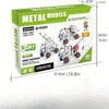 Kit Voiture Ingénierie 3-en-1 137pcs - Blocs Métal Éducatifs - Cadeau Anniversaire ou Fêtes King of Toys