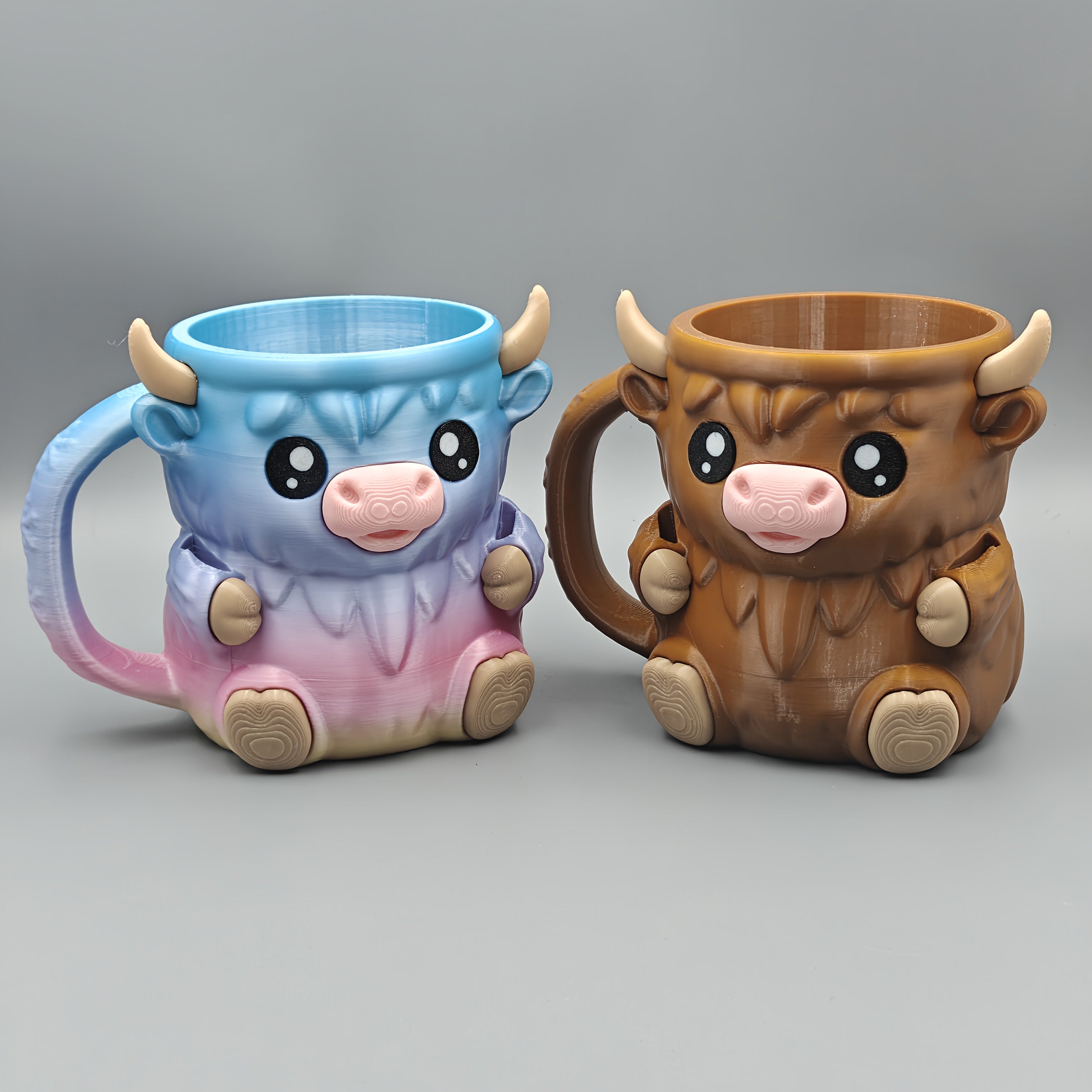 Mug Support Vache Écossaise 3D pour Boissons - Tasse Décorative avec Rangement Secret - Idéal Cadeau Fêtes et Décoration Maison