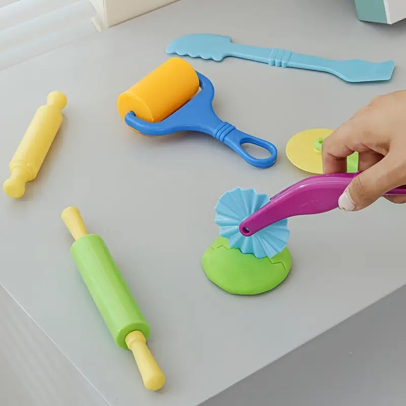 Ensemble d'Outils en Pâte à Modeler 6 Pièces | Jouets Éducatifs pour Enfants de 2, 3, 4+ Ans De Speelgoed Koning